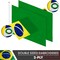 Brazil Brazilian Flag 3x5 Ft 3-Pack Double-sided Embroidered Polyester By G128